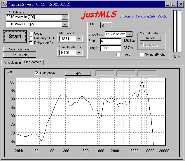 justMLS扬声器系统测试软件
